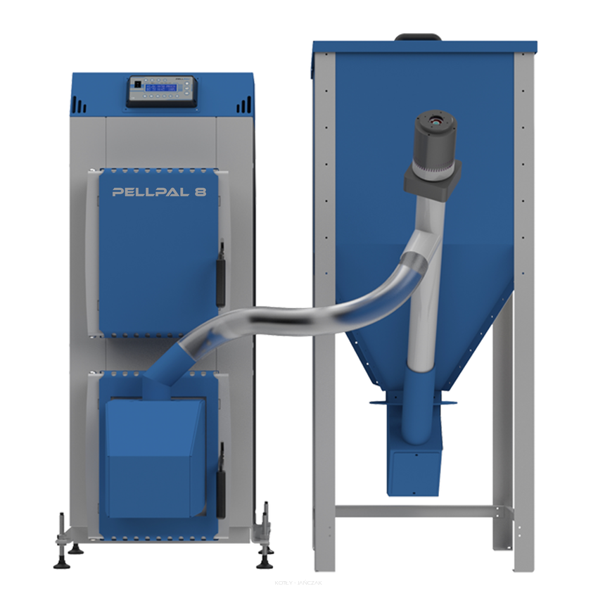 Kocioł na pellet PELLPAL moc 8 kW ze sterownikiem PELLPAL PID