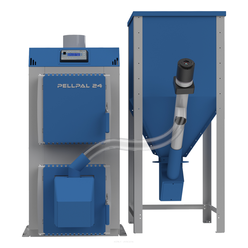 Kocioł na pellet PELLPAL moc 24 kW ze sterownikiem PELLPAL PID