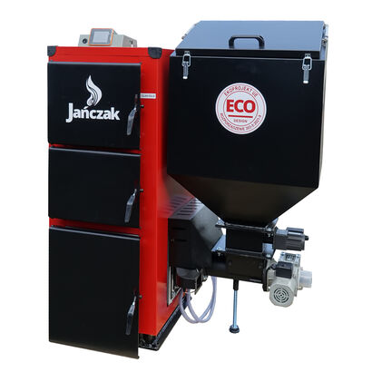 Kocioł na pellet i ekogroszek TECHNIX PELL-EKO moc 38 kW sterownik ARGOS PID PLUS PELLET podajnik SV200n